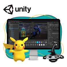 Мир игр на Unity 2D на популярном движке + AI-помощники - КИБЕРшкола программирования для детей, компьютерные курсы для школьников, начинающих и подростков - KIBERone г. Изобильный