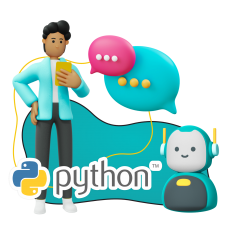 Умный чат-бот на Python - КИБЕРшкола программирования для детей, компьютерные курсы для школьников, начинающих и подростков - KIBERone г. Изобильный