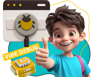 Тестирование & Vibe Debug. Охотники за багами - КИБЕРшкола программирования для детей, компьютерные курсы для школьников, начинающих и подростков - KIBERone г. Изобильный